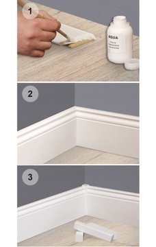 12 БЕЛАЯ ДЕКОРАТИВНАЯ НАПОЛЬНАЯ ПЛАНКА МДФ