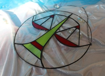 Витраж Зодиак Весы Тиффани, Знак Зодиака Весы, зодиак для подвешивания