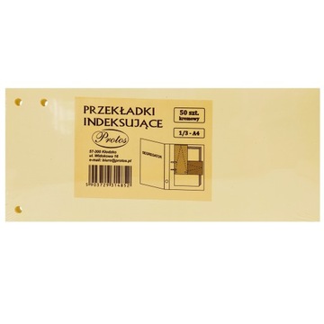 Przekładka czysta Protos 1/3 A4 kremowa 50k