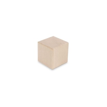 Deku Klocek drewno Świerk szlif i frez 4,5x4,5xcm