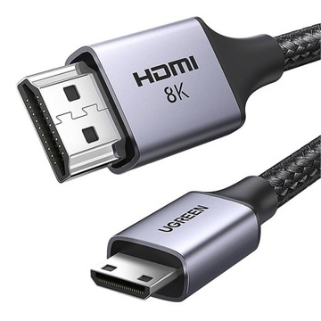 КАБЕЛЬ UGREEN mini HDMI - HDMI HD163 8K 2м ОЧЕНЬ ХОРОШЕГО КАЧЕСТВА