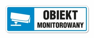 Naklejka OBIEKT MONITOROWANY MONITORING 15cm _DRUK