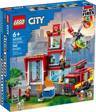 LEGO CITY REMIZA STRAŻACKA 60320 STRAŻ POŻARNA WÓZ STRAŻACKI HELIKOPTER