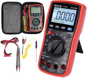 YATO MIERNIK CYFROWY WYŚWIETACZ LCD TRUE RMS NCV 750V AUTOMATYCZNY ZAKRES