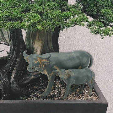 3 украшения для коровы, теленок буйвола, рокарий, украшение для аквариума, смола, 2 шт.