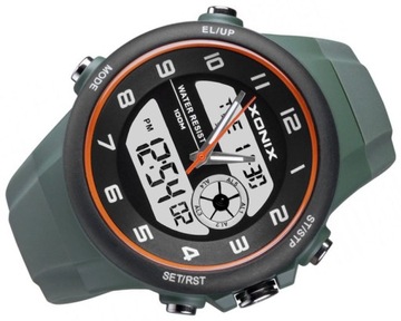 Duży Zegarek XONIX MULTI DualTime WR100m SPORT