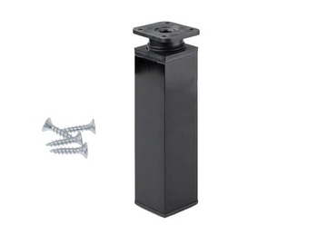 Noga meblowa nóżka do mebli 15cm czarna inox wkręt