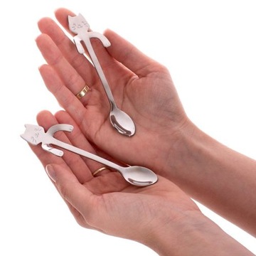 Ложки-кошки, 2 шт СЕРЕБРО - ВЫ УЛЫБИТЕСЬ :)