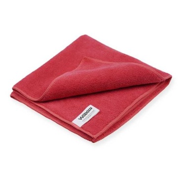 WaxPro Microfiber Red 360gsm 40x40cm - Uniwersalna Mikrofibra Z Obszyciem
