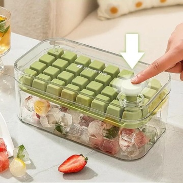 БОЛЬШОЙ КОНТЕЙНЕР ДЛЯ ИЗГОТОВЛЕНИЯ КУБИКОВ ЛЬДА ФОРМОВКА ДЛЯ ЛЬДА CUBE MAKER 64 ШТ. XXL