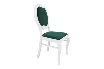 Krzesło GLAMOUR do salonu BIAŁE STYLIZOWANE DREWNO