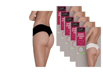 Stringi Sportowe Gatta SPORT SISI XL czarne 5-PAK