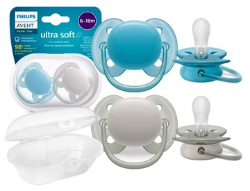 AVENT SMOCZEK ORTODONTYCZNY SYMETRYCZNY 6-18 m+ ULTRA SOFT BOY + ETUI