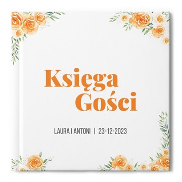 Księga gości 21x21cm - AKSAMITNA - personalizowana