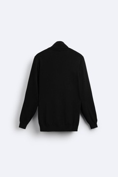ZARA klasyczny sweter z golfem czarny XL