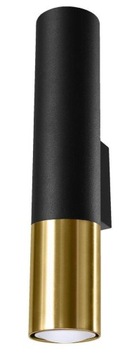 LAMPA ŚCIENNA KINKIET GÓRA DÓŁ LOOPEZ czarny/złoty