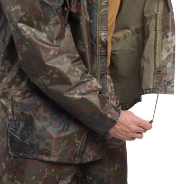 Komplet przeciwdeszczowy moro Mil-Tec kurtka + spodnie - Flecktarn M