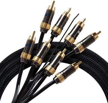 KICX RCA 04 - KABEL Przewód AUDIO 4x RCA Cinch 3x EKRAN OFC 5m REMOTE