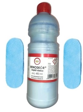 RENOSKÓR farba do skór licowych BŁĘKIT NIEBA mega opakowanie 480ML