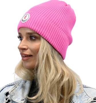 Модная женская осенняя шапка Neon Pink n1