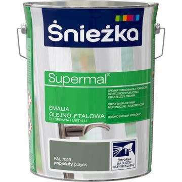 ŚNIEŻKA Supermal Emalia Olejno-ftalowa RAL7023 5 L