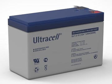 Akumulator AGM ULTRACELL UL 12V 7.2Ah do Zasilaczy UPS do Alarmów Zabawek