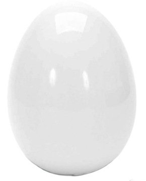 Figurka ceramiczna jajko EASTER 8 h10 - Biała połysk