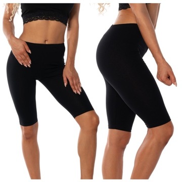Legginsy Krótkie Damskie KOLARKI Getry Spodenki Sportowe Wysoki Stan 2XL