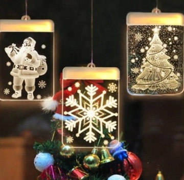 3D СВЕТОДИОДНЫЕ ВИТРАЖИ НА БАТАРЕЯХ ОКОННЫЕ РОЖДЕСТВЕНСКИЕ ОГНИ