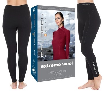 MERINO WOOL MEGA CIEPŁE GETRY DO WSPINACZKI -XL