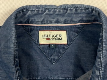Tommy Hilfiger Denim Koszula Jeans Logo Unikat M L