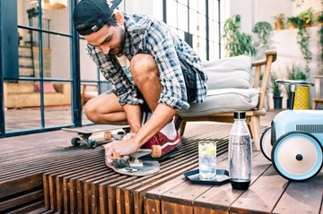 SodaStream butelka Fuse WATER x2 1L KOLOROWA MOZAIKA Niebieskie