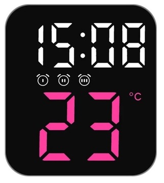 ZEGAREK CYFROWY LED BUDZIK TEMPERATURA NOWOCZESNY ELEKTRONICZNY ALARM LCD