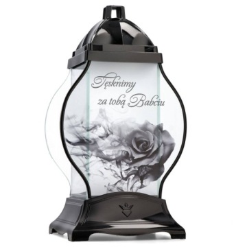 Znicz Q czarny Babciu 31cm