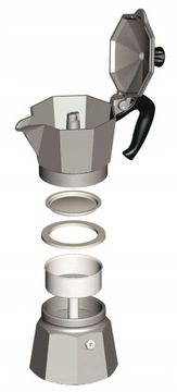 Кофеварка BIALETTI Moka Express 4 TZ Серебристый и черный