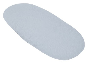 BabyLux PRZEŚCIERADŁO MUŚLINOWE Z GUMKĄ DO WÓZKA GONDOLI KOŁYSKI SILVER