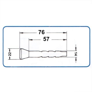 Ориентир из оцинкованной стали 76х22мм 5Е-СТ