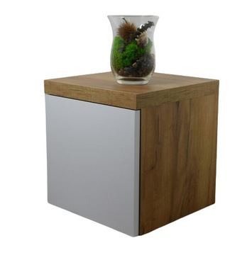 Szafka nocna JOY Dąb Craft + Biały Mat Gruby blat