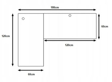 Угловой стол Basic Антрацит