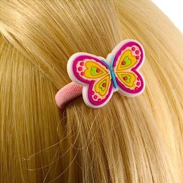 Бабочки Резинки для волос детские, махровые салфетки с бабочками