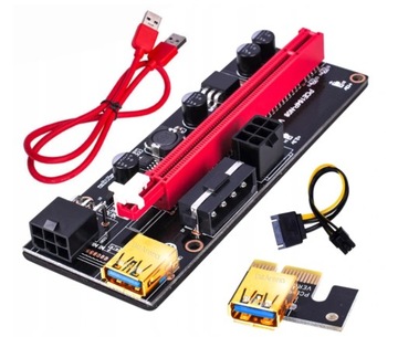 RISER 009S GOLD USB3.0 PCI-E PCI 1x-16x SATA TAPE