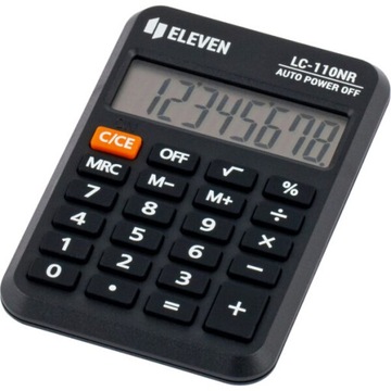 Kalkulator ELEVEN LC-110NR kieszonkowy biurowy 8 cyfrowy czarny jak CITIZEN