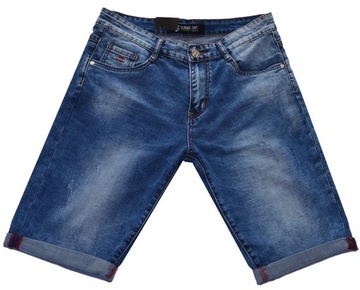 Krótkie Spodenki męskie Jeansowe przetarcia W 38