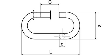 Коннектор-крюк витая 8мм 1 шт.