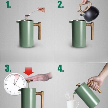 Кофейная кофеварка 1000 мл французского пресс -поршневого пивовара