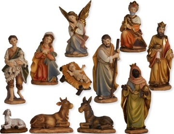 CUDOWNE Figurki Figury do Szopki Bożonarodzeniowej 11-części , do 30cm wys.