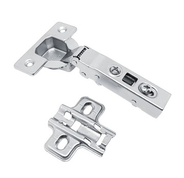 Петля мебельная простая накладная GTV PRESTIGE, бесшумное закрывание + направляющая, 10 шт.