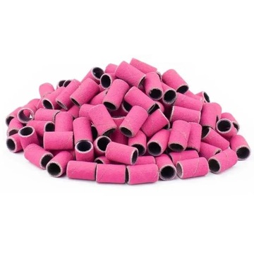 Розовые абразивные диски для педикюра №240 + носитель 50 шт, набор в коробке