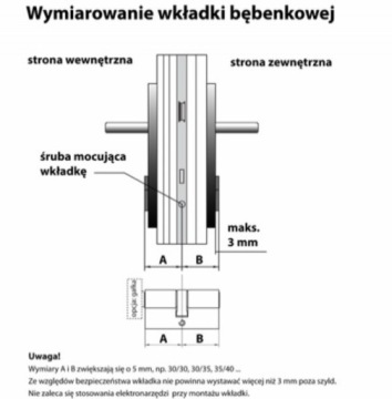 ЦИЛИНДР GERDA 40/40 8 СМ 80 ММ H ПЛЮС 5 КЛЮЧЕЙ