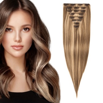 Włosy Clip In 57 cm 8 taśm #Choc blonde Real Soft
